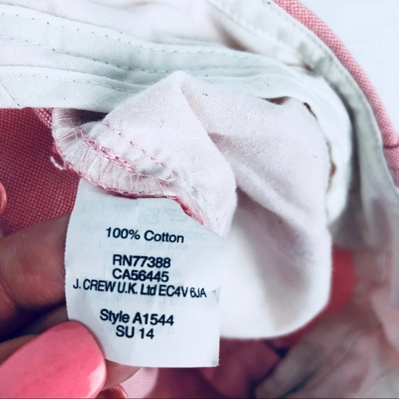 J Crew Pink Oxford Cotton Shorts Preppy size 2 - Picture 4 of 4